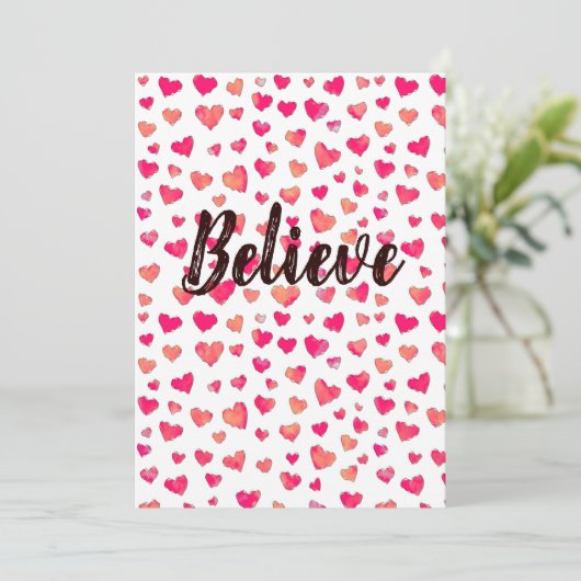 水信じ色タイポグラフィハート発表 案内状 (スタンド正面)