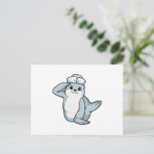 水兵の帽子をかぶったセーラー ポストカード (スタンド正面)