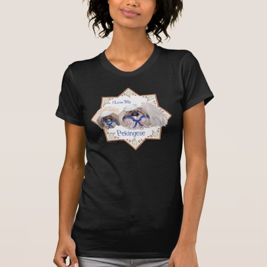 水兵服のペキニーズ Tシャツ (正面)
