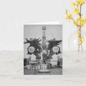 "水兵"およびUSSテキサス州の銃 カード (黄色い花)