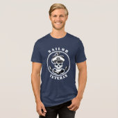 水兵 ベテラン 海事 軍事 トライブレンドTシャツ (正面全面)