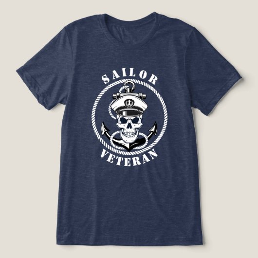 水兵 ベテラン 海事 軍事 トライブレンドTシャツ (デザイン正面)