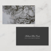 水写真カードの木反射及び雨 名刺 (正面/裏面)