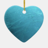 水凍ってい氷ブルーフロストシック冬メタリック セラミックオーナメント (正面)