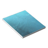 水凍ってい氷ブルーフロストシック冬メタリック ノートパッド (アングル)
