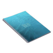 水凍ってい氷ブルーフロストモノグラムMBメタリック ノートブック (右側)