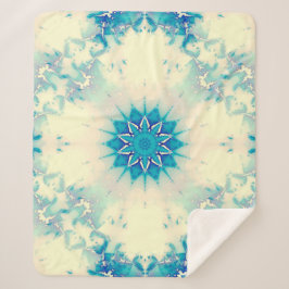 水凍ってい青霜の降りた冬の雪片 シェルパブランケット