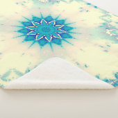 水凍ってい青霜の降りた冬の雪片 シェルパブランケット (3/4)