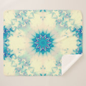 水凍ってい青霜の降りた冬の雪片 シェルパブランケット (正面(横))