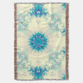 水凍ってい青霜の降りた冬の雪片 スローブランケット (正面縦)
