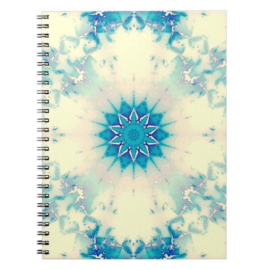 水凍ってい青霜の降りた冬の雪片 ノートブック (正面)