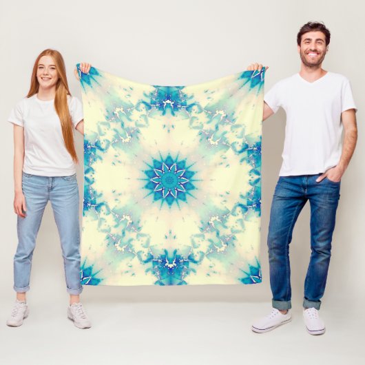 水凍ってい青霜の降りた冬の雪片 フリースブランケット (インサイチュ)