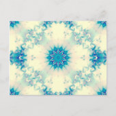 水凍ってい青霜の降りた冬の雪片 ポストカード (正面)