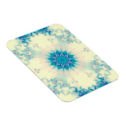 水凍ってい青霜の降りた冬の雪片 マグネット (右側)