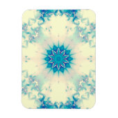 水凍ってい青霜の降りた冬の雪片 マグネット (縦)