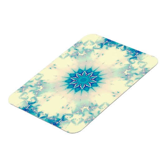 水凍ってい青霜の降りた冬の雪片 マグネット (左側)