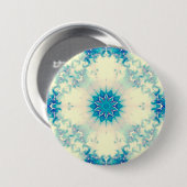 水凍ってい青霜の降りた冬の雪片 缶バッジ (正面&裏面)