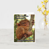 水分が多い女性のTarsierの挨拶状 カード (黄色い花)