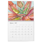 水分が多い水色12か月#4 カレンダー (2月 2027)