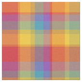 水分が多い虹の格子縞 ファブリック (クローズアップ)