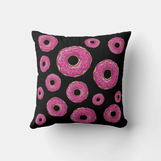 水分が多くおいしいピンクによって振りかけられるドーナツ クッション (裏面)