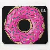 水分が多くおいしいピンクによって振りかけられるドーナツ マウスパッド (正面)