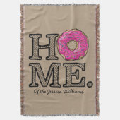 水分が多くおいしいピンクドーナツ家のウォーマー スローブランケット (正面縦)