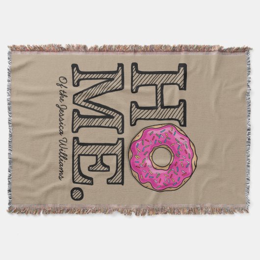 水分が多くおいしいピンクドーナツ家のウォーマー スローブランケット (正面)