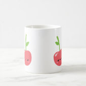 水分が多くかわいいかわいいのさくらんぼ コーヒーマグカップ (中央)