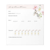 水分トラッカー付きデイリーウェルネスプランナー ノートパッド (正面)