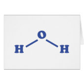 水分子化学式カード (正面横)