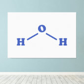 水分子化学式 キャンバスプリント (インサイチュ (ウッドフロア))