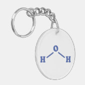 水分子化学式 キーホルダー (正面左)