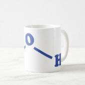 水分子化学式 コーヒーマグカップ (正面右)