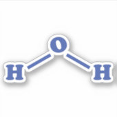 水分子化学式 シール (正面)