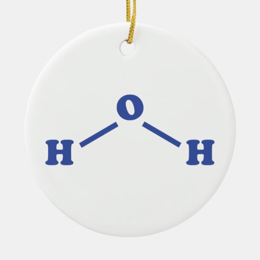 水分子化学式 セラミックオーナメント (正面)