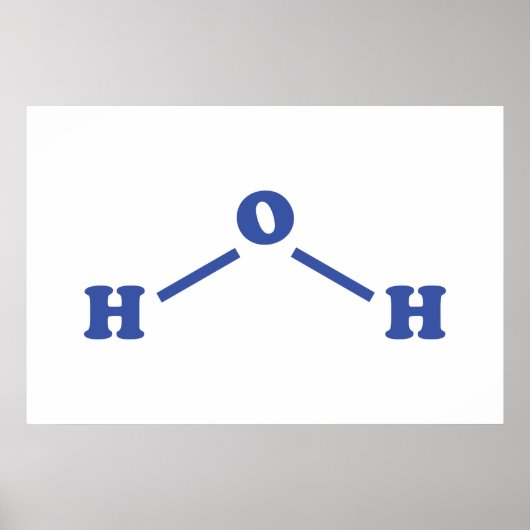 水分子化学式 ポスター (正面)