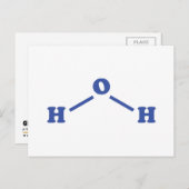 水分子化学式 ポストカード (正面/裏面)