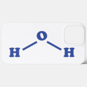 水分子化学式 Case-Mate iPhoneケース (裏面 (横))