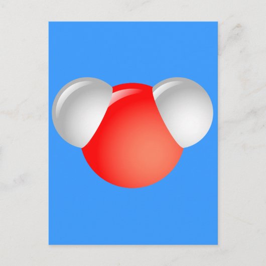 水分子H2O ポストカード (正面)