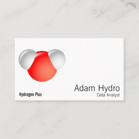 水分子H2O 名刺 (正面)