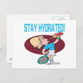 水分補給を続ける ポストカード (正面/裏面)