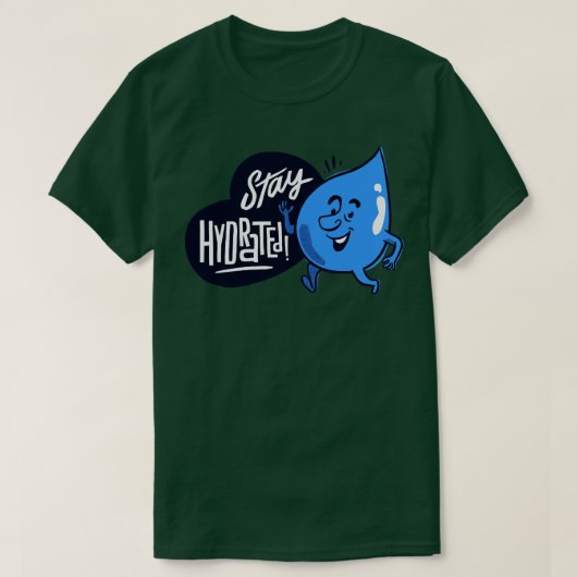水分補給を続ける Tシャツ (デザイン正面)