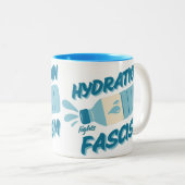 水分補給ファシズムのマグカップと戦う ツートーンマグカップ (正面右)