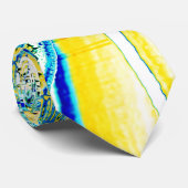 水切りインクなし、黄色、シアン色の澄ん斑点の画像 ネクタイ (ロール)