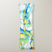 水切りインクなし、黄色、青、シアン色の斑点の画像 ボディピロー (裏面 (縦))