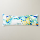 水切りインクなし、黄色、青、シアン色の斑点の画像 ボディピロー (正面)