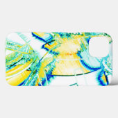 水切りインクなし、黄色、青、シアン色の斑点の画像 Case-Mate iPhoneケース (裏面 (横))