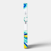 水切りインクなし、黄色、青、シアン色の斑点の画像 Case-Mate iPhoneケース (裏面 / 左)