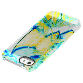 水切りインクなし、黄色、青、シアン色の斑点の画像 PERMAFROST iPhone SE/5/5sケース